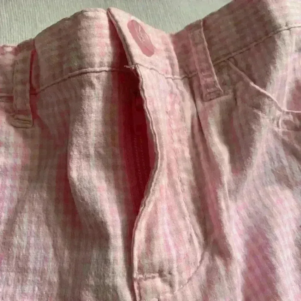 2 pc Cargo Jeans, Elastic Waist & Pink Floral Embroidered Gingham Pants